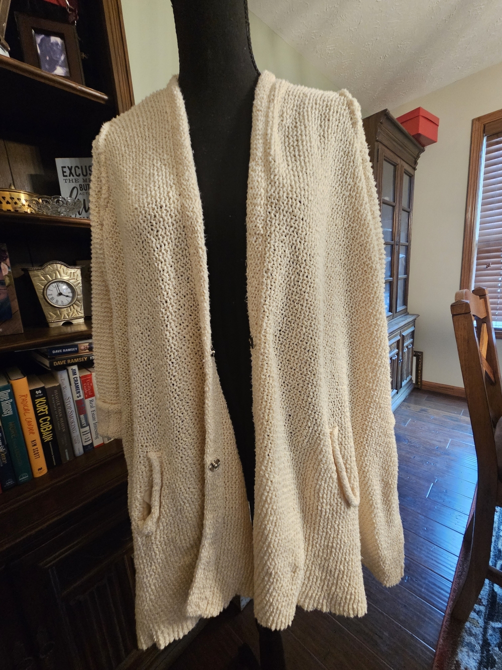 Free People Low Tide Cardigan In Cream. Sz. Large